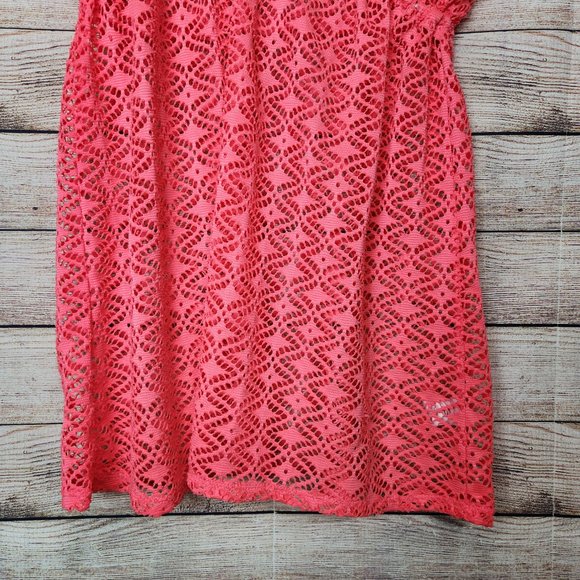 Miken Swim Miken Swim Swimsuit Cover Up Neon Pink Mesh Size Medium